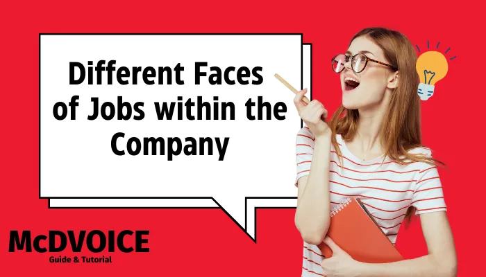 Different Faces of Jobs within the Company