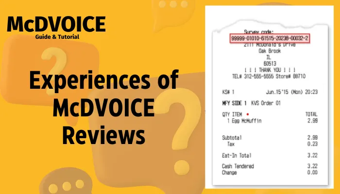 Experiences of McDVOICE Reviews